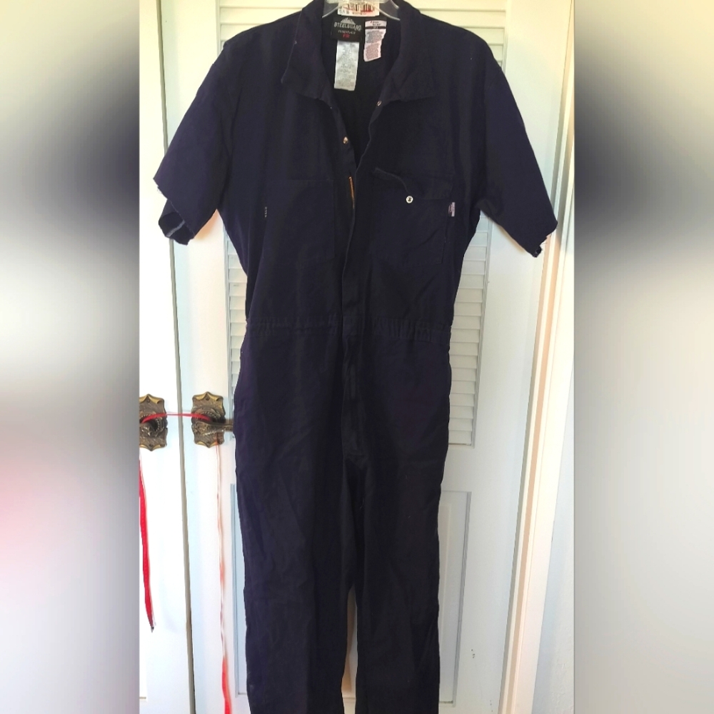 SteelGuard® FR PRO Coveralls, Size: 50R, CAT2 / 2112 Blue AS-IS